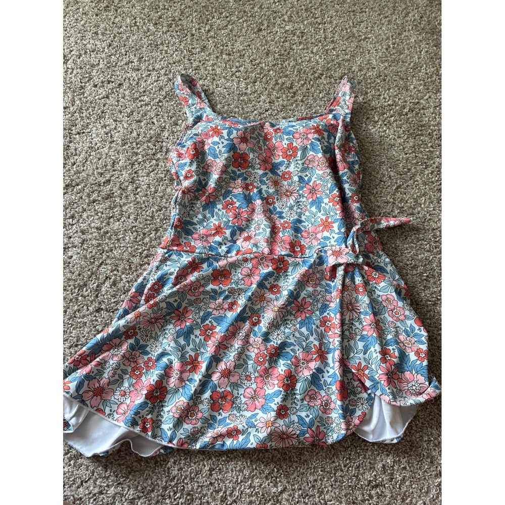 EOMENIE Women Floral Swim Dress One Piece Swimsuit Blue Pink XL